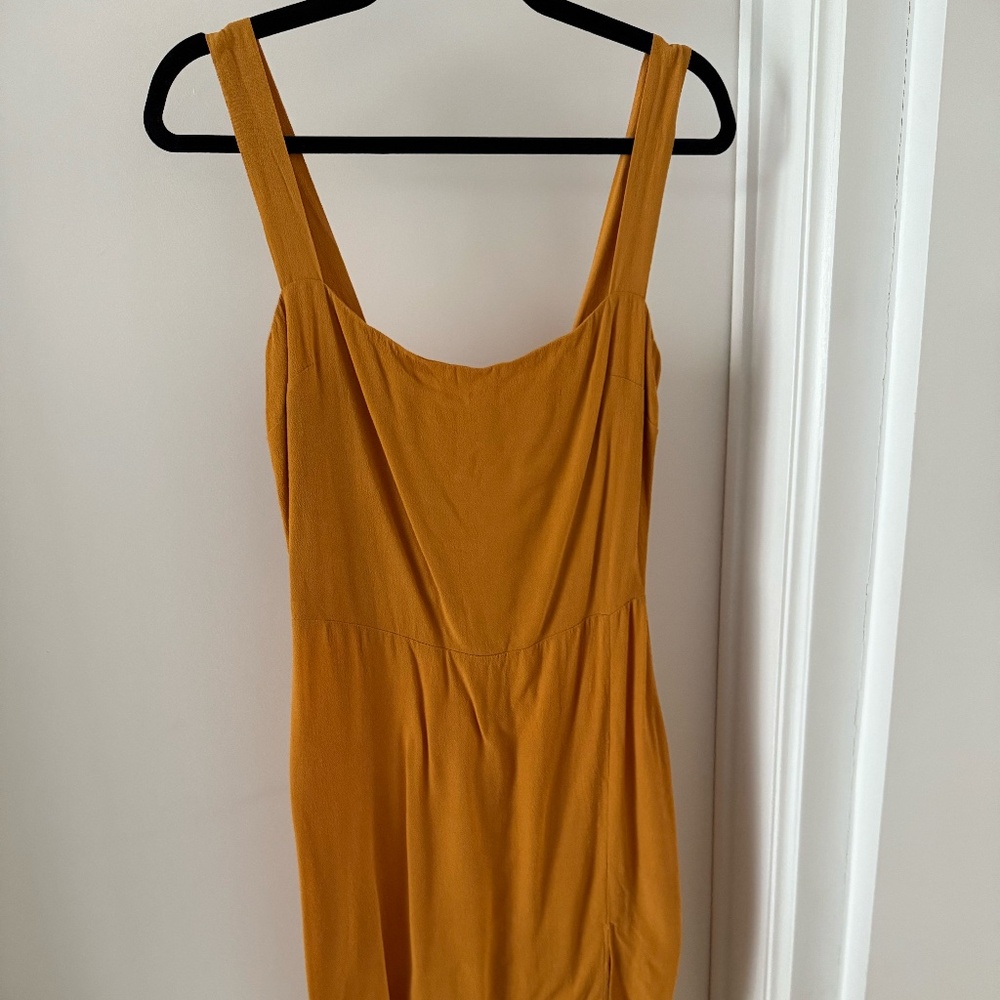 Mustard Reformation Mini Dress